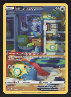 Dunsparce GG23/GG70 Pokemon TCG Crown Zenith: Galarian Gallery NM - Image 1