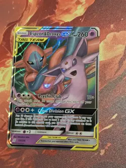 Pokemon Espeon & Deoxys GX 72/236 SM-Unified Minds Ultra Rare Holo 260HP NM - Image 1