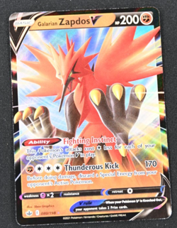 Pokemon Galarian Zapdos V #080/198 SWSH Chilling Reign - Image 1