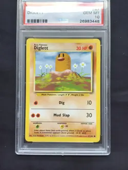 Pokemon Cards: Base Set Common: Diglett 47/102 PSA 10 - Image 2