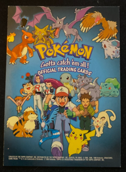 Pokemon Topps Trading Cards Checklist 1999 Series 1 Blue Label First Edition LP - Image 1