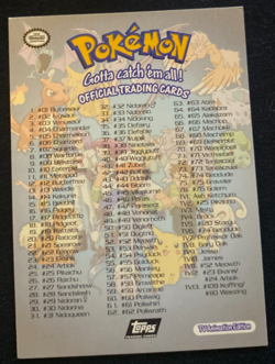 Pokemon Topps Trading Cards Checklist 1999 Series 1 Blue Label First Edition LP - Image 2