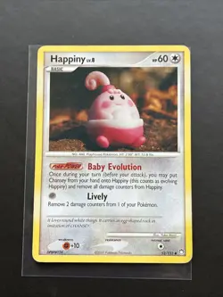 Pokemon TCG Happiny Mysterious Treasures 52/123 Yuka Morii Card MP - Image 1