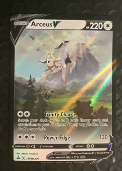 Arceus v SWSH204 Sword & Shield Promo Holo Card NM-Mint Condition - Image 1