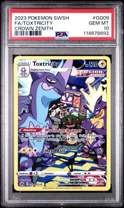 2023 Pokemon SWSH Toxtricity Galarian Gallery Full Art Rare #GG09/GG70 PSA 10 - Image 1