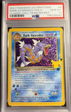 2021 POKEMON CELEBRATIONS CLASSIC COLLECTION #8 DARK GYARADOS-HOLO PSA 10 - Image 1