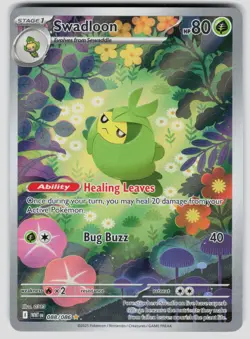 Pokemon SV: White Flare Swadloon 088/086 Holo Illustration Rare NM - Image 1
