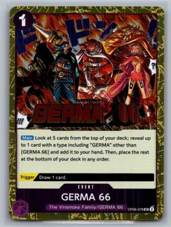 GERMA 66 (Pirate Foil) OP06-078 Premium Booster -The Best- Vol. 2 One Piece Foi - Image 1