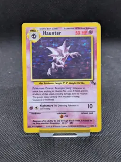 Haunter 6/62 Holo Fossil Set Pokemon Card WOTC Played - Image 1