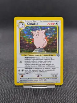 Clefable 1/64 Holo Jungle Set Pokemon Card WOTC Played - Image 1