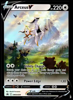 Pokemon TCG Arceus V SWSH204 2022 Figure Collection Black Star Promo Card - LP - Image 1