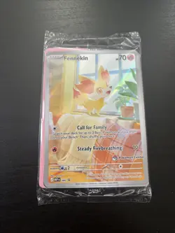 FENNEKIN 080 CHAOS RISING PROMO POKEMON CENTER STAMPED CARD SEALED - Image 1