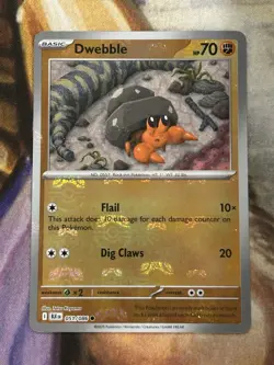 Dwebble (Master Ball Pattern) 051/086 Pokemon Black Bolt English Holo - NM/M 🔥 - Image 1