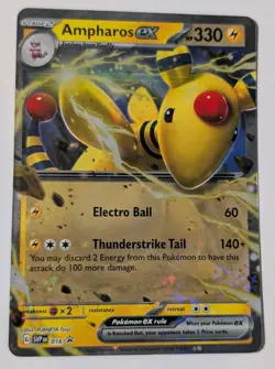 Ampharos ex SVP 16 (Black Star Promo) Scarlet & Violet LP Pokemon TCG - Image 1