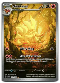 Ninetales 199/197 - 🌊 Obsidian Flames Illustration Rare Pokemon TCG 🖤 - LP - Image 1