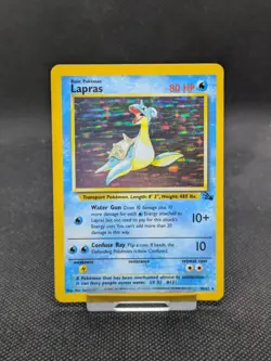 Lapras 10/62 Fossil Set Holo Rare Pokemon WOTC LP/Played - Image 1