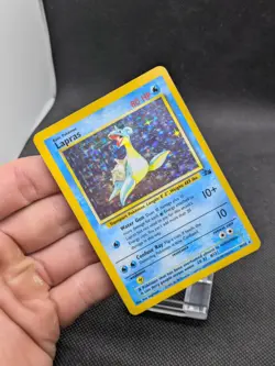 Lapras 10/62 Fossil Set Holo Rare Pokemon WOTC LP/Played - Image 2