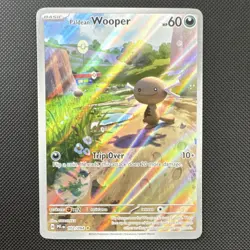Pokemon Paldean Wooper 102/094 PFL 2025 Basic 60 HP Holo Rare English Trip Over - Image 1