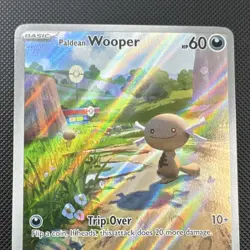 Pokemon Paldean Wooper 102/094 PFL 2025 Basic 60 HP Holo Rare English Trip Over - Image 2