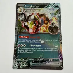 Pokemon TCG Farigarif ex 108/162 Temporal Forces Double Rare Pack Fresh NM - Image 1