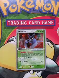Crobat EX 96/107 Holo Rare EX Deoxys Pokemon Card - Swirl - Image 1