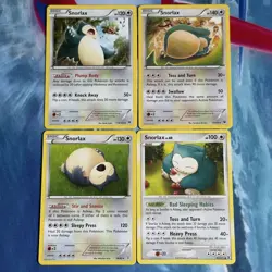 Pokemon TCG | Snorlax Favourite English Non Holo X4 Card Bundle - Image 1