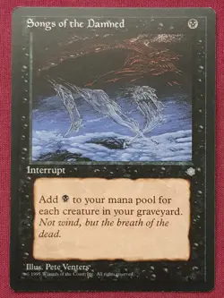 Magic The Gathering ICE AGE SONGS OF THE DAMNED black card MTG - Image 1