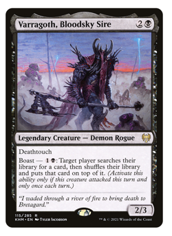 MTG - 1 x Varragoth, Bloodsky Sire - Rare Demon Rogue - Kaldheim (KHM) - M/NM - Image 1
