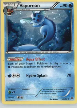 Vaporeon 22/98 Uncommon Ancient Origins Pokemon Near Mint - Image 1
