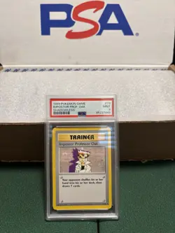Pokemon TCG:Impostor Professor Oak 1999 Base Set #73/102 Shadowless, PSA 9 MINT. - Image 1