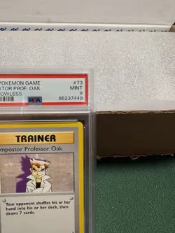 Pokemon TCG:Impostor Professor Oak 1999 Base Set #73/102 Shadowless, PSA 9 MINT. - Image 3