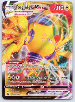 Regieleki VMAX 058/195 Silver Tempest Holo Pokemon NM - Image 1