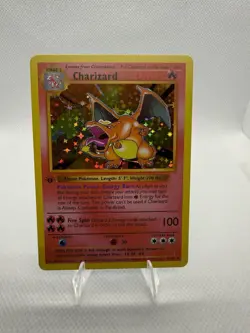 REPLICA-Pokemon Company Charizard Base Set 4/102 Holo Rare 120 HP Eng 1999 Arita - Image 1