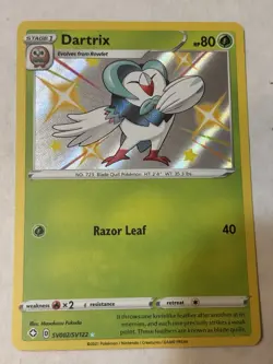 Pokemon TCG Dartrix SV002/SV122 Shining Fates Shiny Vault Holo Rare EN - Image 1