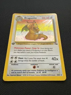 Pokemon Dragonite 4/62 Holo Fossil 1st Edition - Image 2