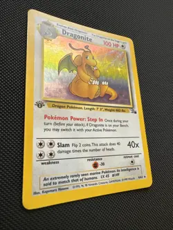 Pokemon Dragonite 4/62 Holo Fossil 1st Edition - Image 3