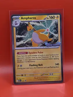 Ampharos 075 Staff Prerelease 2026 Pokemon Chaos Rising Stamped Promo - Image 1
