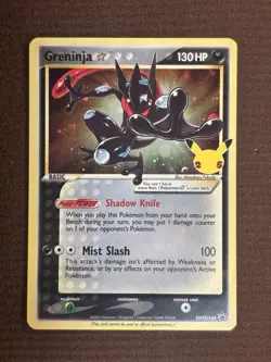 Pokemon Greninja Gold Star SWSH144 25th Anniversary Celebrations Promo W/ SWIRL - Image 1