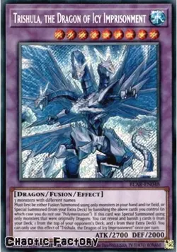 YUGIOH BLAR-EN048 Trishula, the Dragon of Icy Imprisonment Secret Rare 1st Editi - Image 1