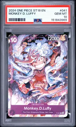 2024 ONE PIECE STARTER DECK ST18-PURPLE MONKEY D. LUFFY MONKEY D. LUFFY PSA 10 - Image 1