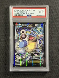 Pokemon Cards PSA 6 EX-MT Blastoise Ex Red & Blue Collection XY Promo XY122 - Image 1