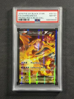 Pokemon Cards PSA 8 NM-MT Charizard Ex Red & Blue Collection XY Promo XY121 - Image 1