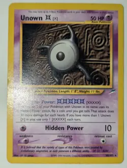 Minor Flaws Unown X 30/105 50 HP '02 Neo Destiny Non Holo Rare Pokemon Game Card - Image 2
