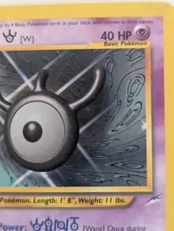 Minor Flaws Unown W 29/105 Neo Destiny WOTC Non-Holo Rare 2002 Pokemon Game Card - Image 3