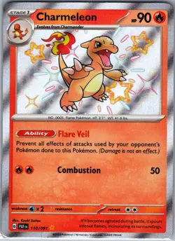 Charmeleon 110/091 SV: Paldean Fates - Pokemon Card - NM - Image 1
