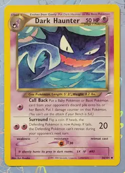 Dark Haunter 36/105 Neo Destiny Pokemon Card LP - Image 1