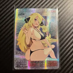 Cynthia Parallel Holo ACG DIY Goddess Story Pokemon Waifu Trainer Card - Image 1