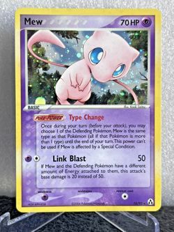 Mew 10/92 EX Legend Maker Holo Rare NM Pokemon TCG Card 2006 Psychic - Image 1