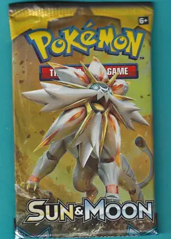 Pokemon "Sun & Moon Base" 10-Card Sealed Booster Pack (Solgaleo) X1 - Image 1
