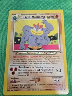 2002 POKEMON TCG NEO DESTINY 25/105 LIGHT MACHAMP UNLIMITED RARE NON-HOLO... - Image 1
